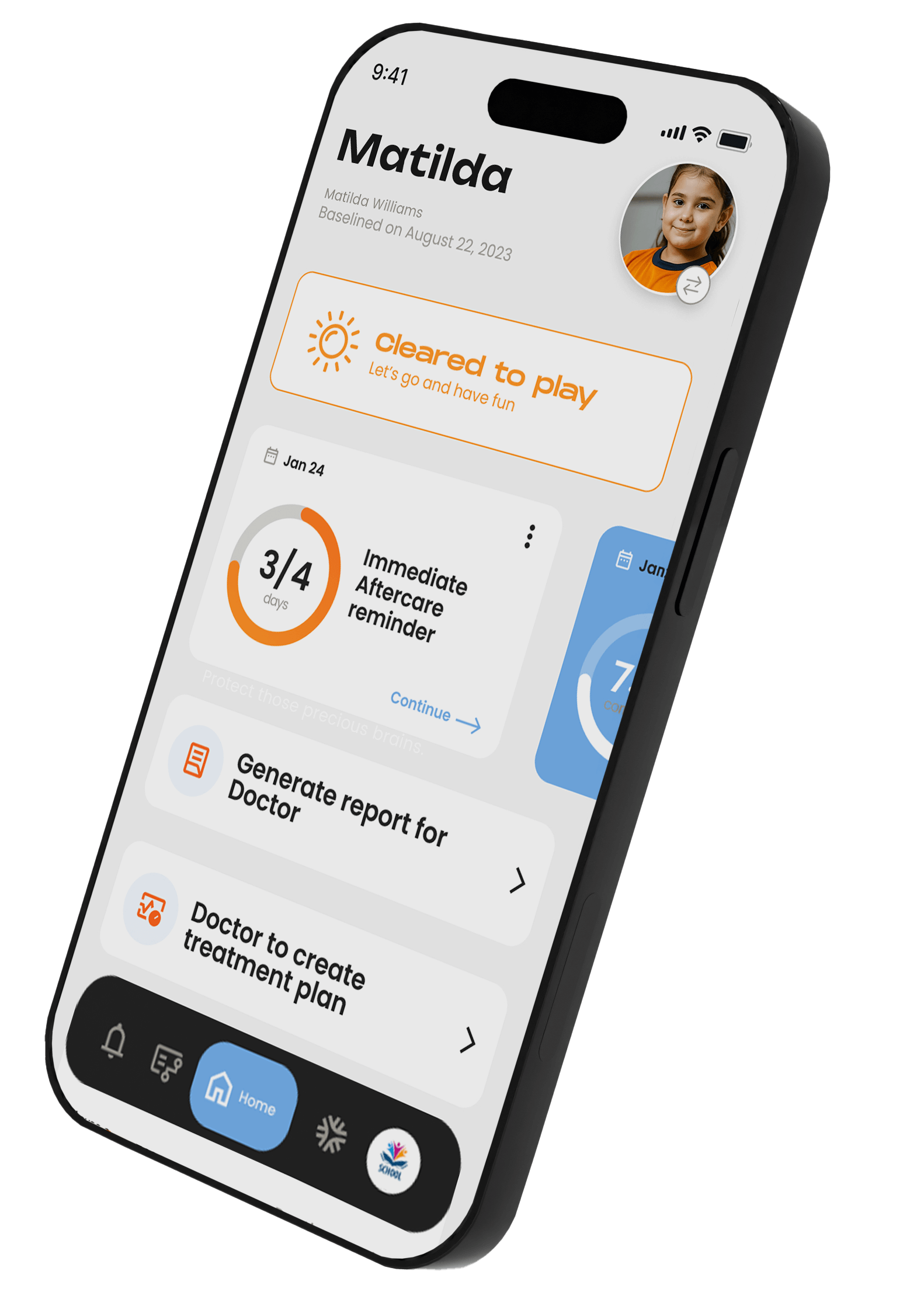 App screen on iPhone