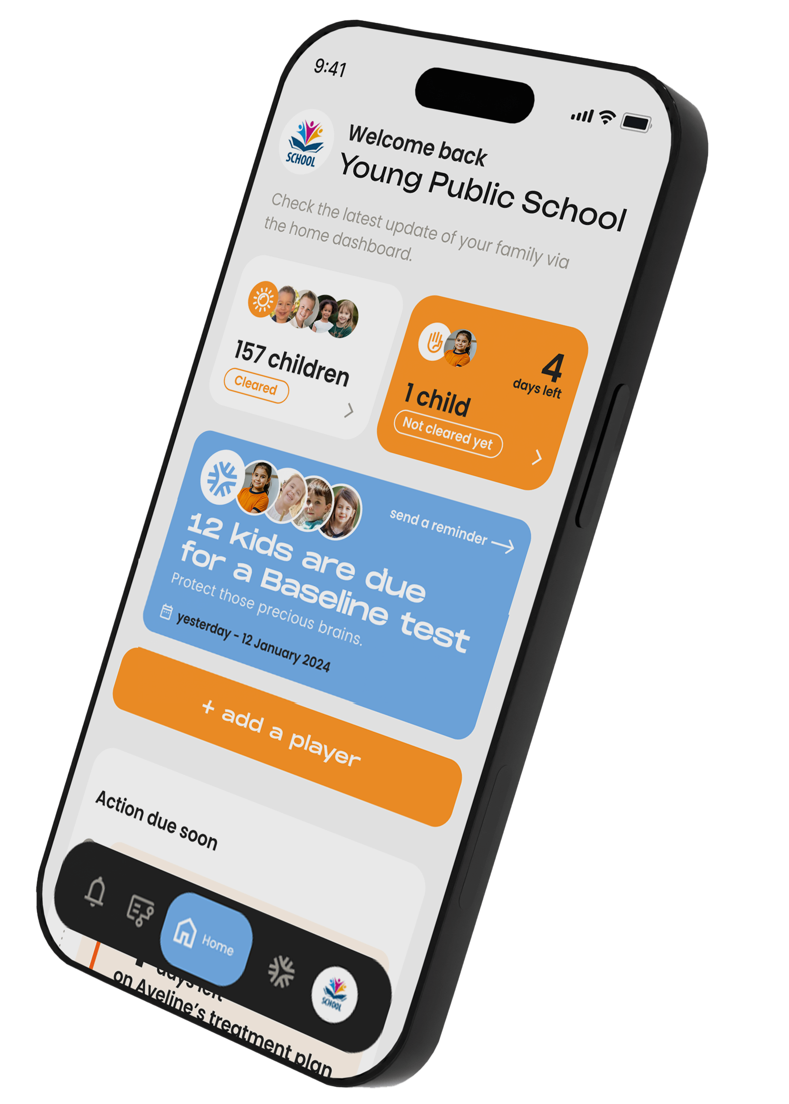 App screen on iPhone